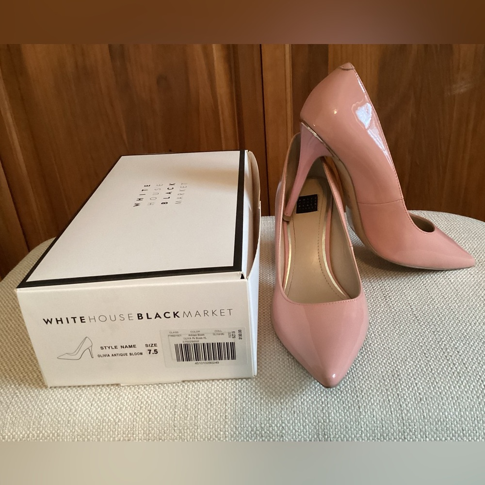 White House Black Market Olivia Heels - Antique Bloom, Size 7.5 Wms